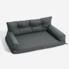 Luxe Faux Leather Foldable Orthopedic Large Dog Be