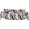 Luxurious Zebra-Print Fluffy Plush Sofa Protector