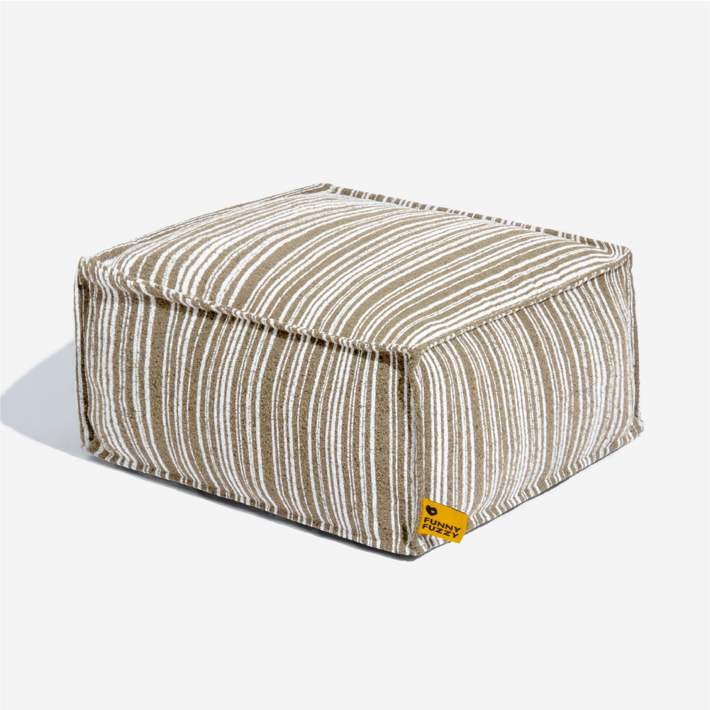 Sustainable Storage Pouf Ottoman & Dog Bed - Funny