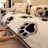 Paw Print Soft Polar Fleece Sofa Protector Non-sli