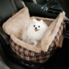 3 in 1 Fluffy Warmth Safe Dog Booster Car Seat Bed