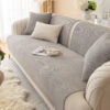 Simple Solid Colour Plush Furniture Protector Couc