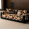 Stylish Color-Blocked Faux Rabbit Fur Soft Non-Sli
