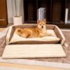 Stylish Expandable Ergonomic Calming Dog Bed - Tra