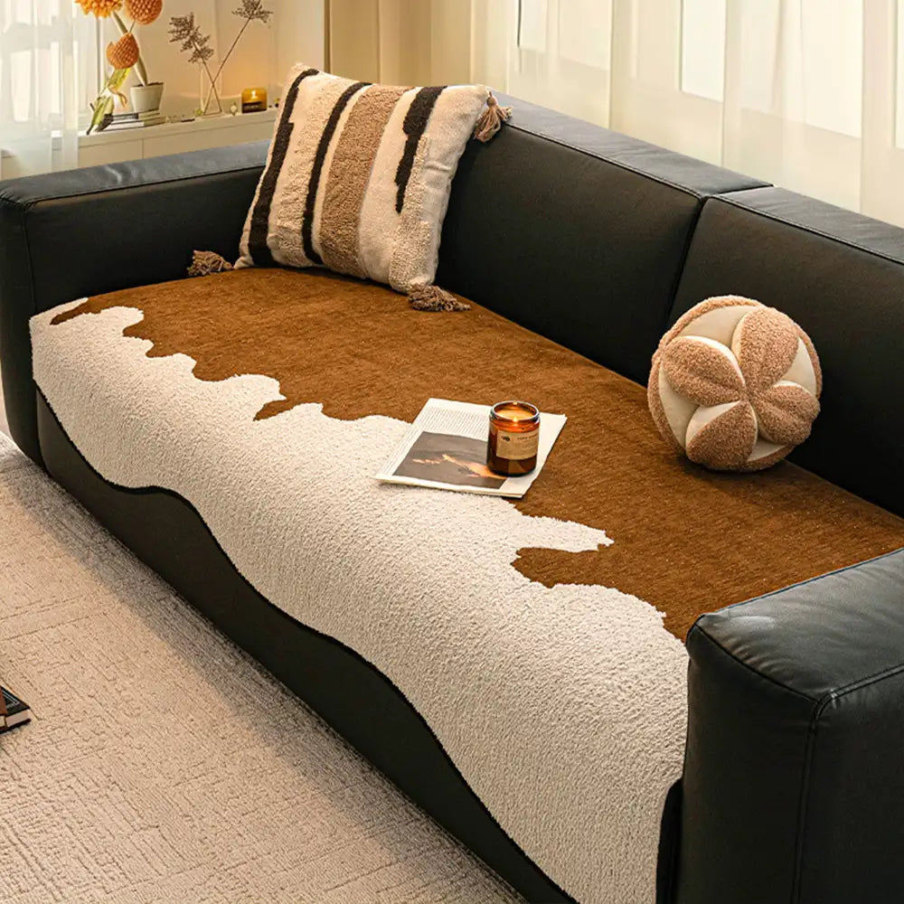 Stylish Irregular Contrast Chenille Scratch-Resist