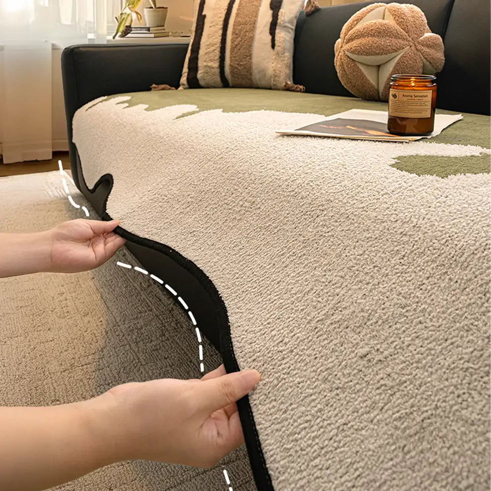 Stylish Irregular Contrast Chenille Scratch-Resist