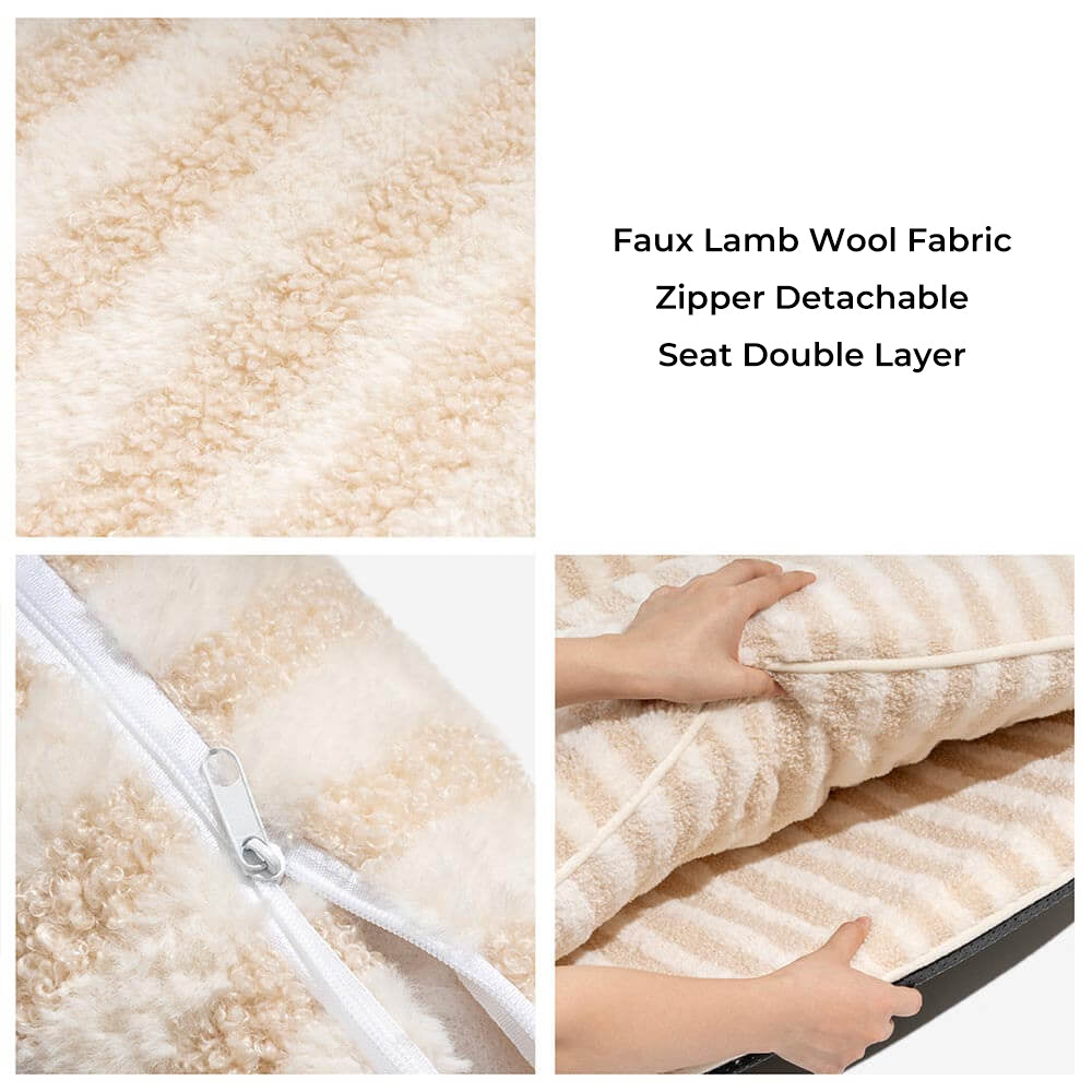 Trendy Striped Faux Lambswool Double Layer Dog & C