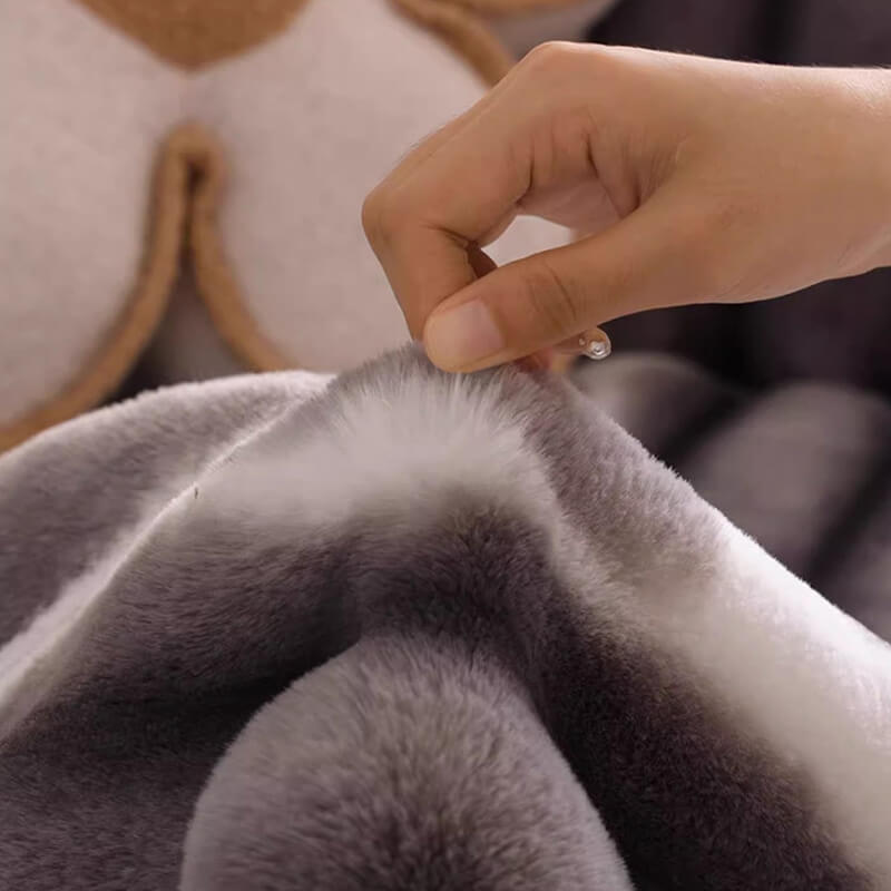 Trendy Beautiful Gradient Colour Stripe Plush Couc