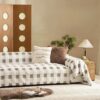 Ultra-Soft Plush Full-Cover Checkerboard Couch Cov