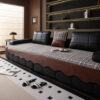 Vintage Chenille Sofa Protector with Faux Leather 
