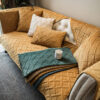 Vintage Dark Quilted Velvet Scratch-resistant Couc