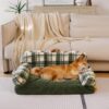 Vintage Checkered Washable Cozy Support Calming Do