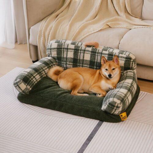 Vintage Checkered Washable Cozy Support Calming Do