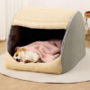 Warm Flannel Detachable Semi-Enclosed Large Dog Te