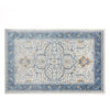Vintage Blue & Cream Pet-Friendly Area Rug - Timel