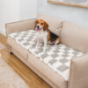 Checkered Color Matching Large Non-slip Pet Mat Co