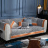 Classic Houndstooth Print Chenille Non-slip Couch 