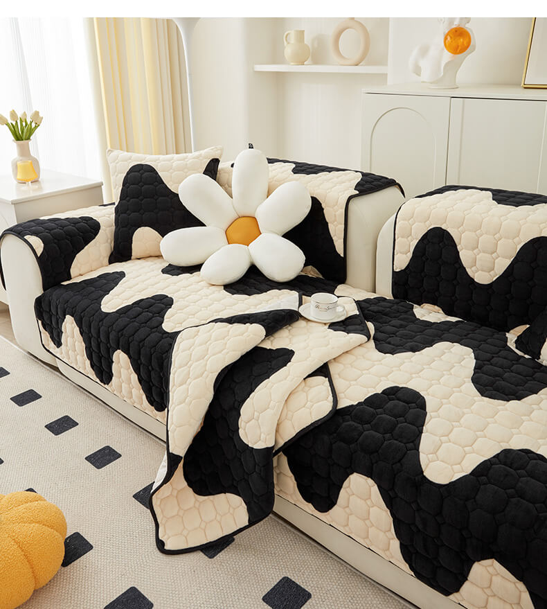 Milk Velvet Sofa Cover Furniture Non-slip Protecti