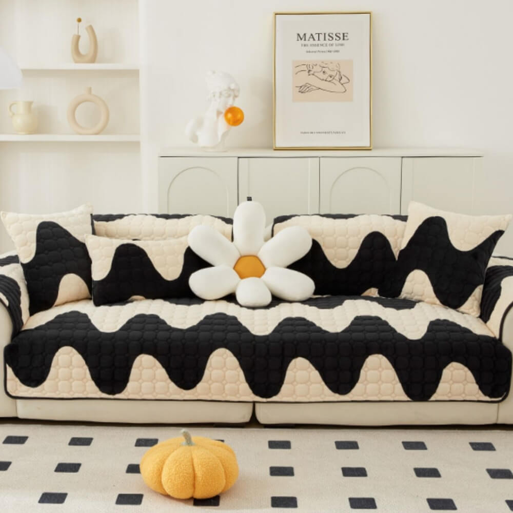 Milk Velvet Sofa Cover Furniture Non-slip Protecti