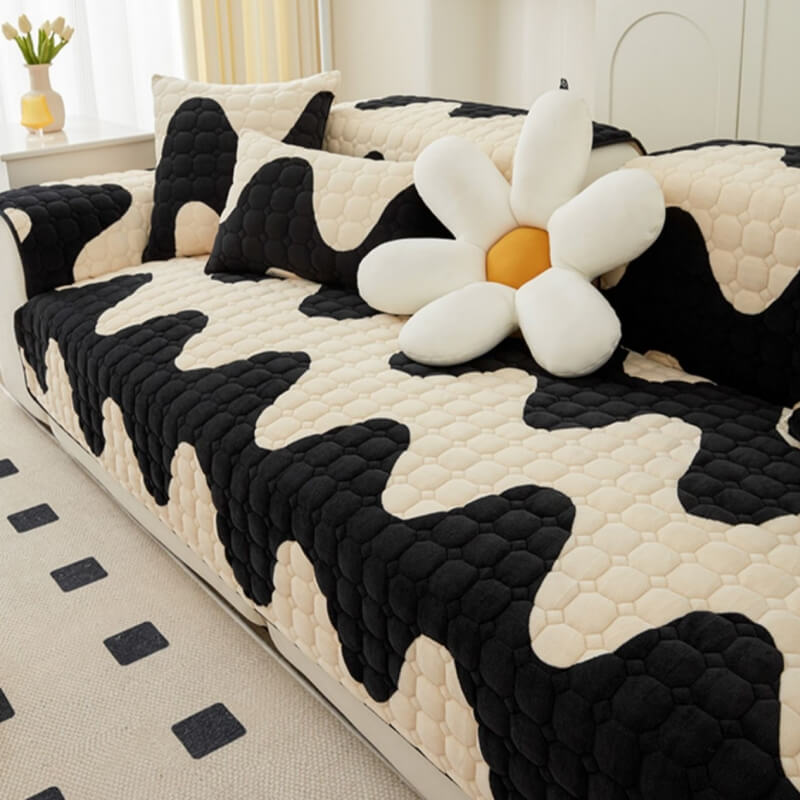 Milk Velvet Sofa Cover Furniture Non-slip Protecti