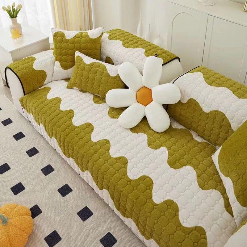 Milk Velvet Sofa Cover Furniture Non-slip Protecti