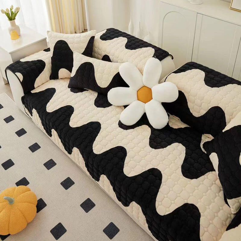 Milk Velvet Sofa Cover Furniture Non-slip Protecti