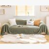 Solid Colour Fleece Furniture Protector Couch Cove