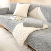 Wave Pattern Soft Plush Non-slip Couch Cover
